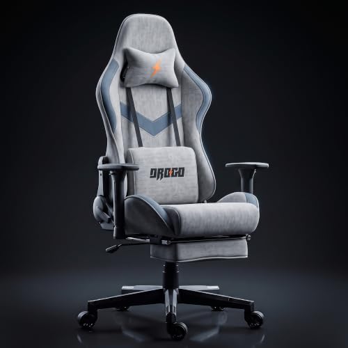 Image of BAYBEE Drogo Multi-Purpose Ergonomic Gaming Chair 7 Way Adjustable Seat 3D Armrest, Head & Lumbar Support Pillow Home & Office Chair with Full Reclining Back Footrest (Grey II)