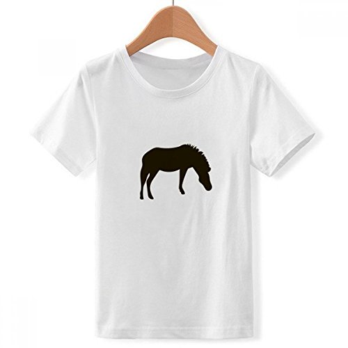 T-shirt zèbre blanc garçon taille M pour l'école et le sport