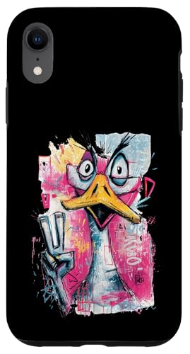 Funny Goose Peace �O���t�B�e�B �|�b�v �L�����N�^�[ �O���t�B�b�N �t�F�C�X�T�C�� �X�}�z�P�[�X iPhone XR �p