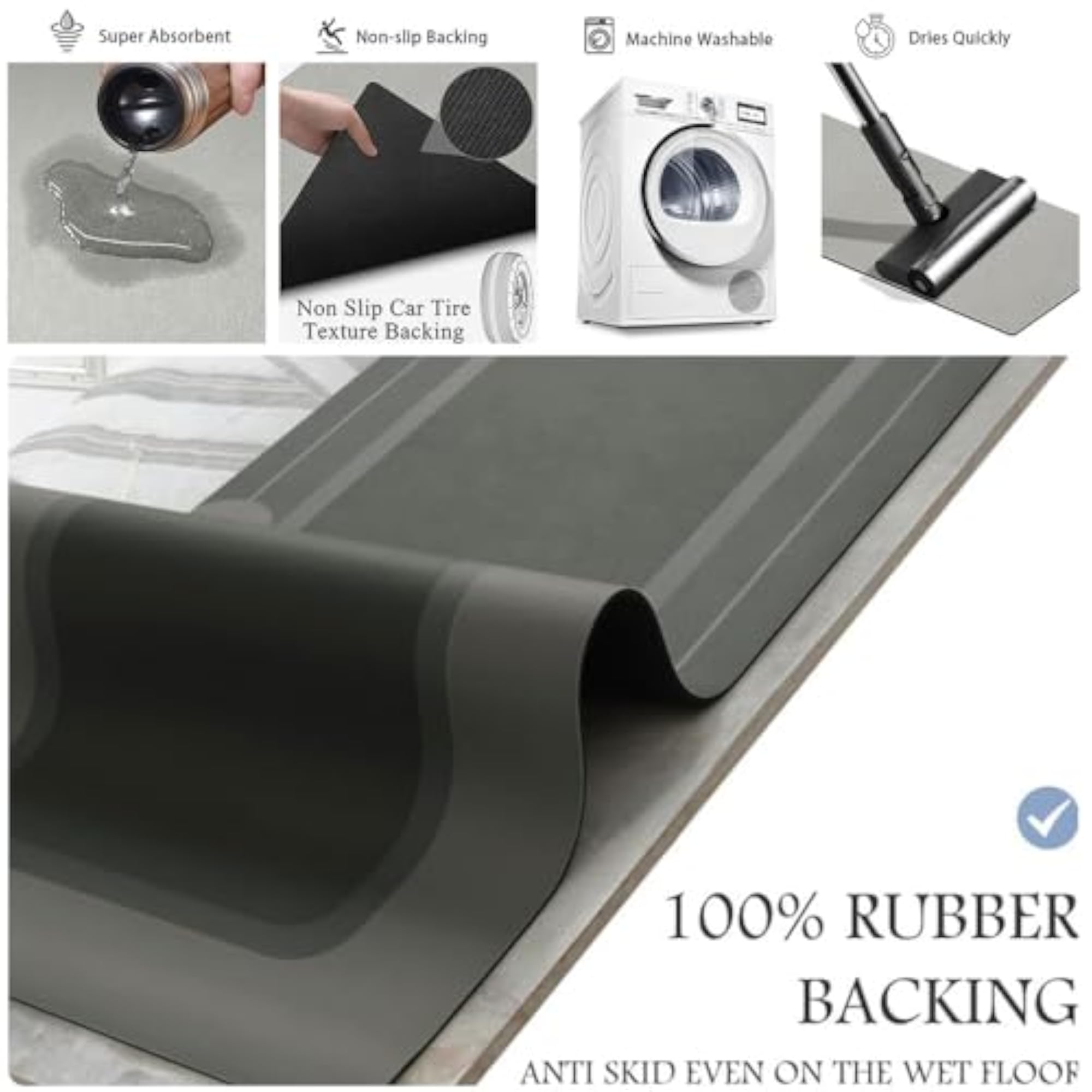 Diatomite Bath Mat, Extra Large