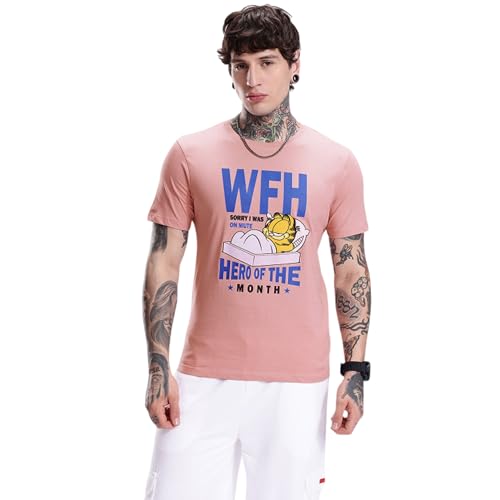 Image of Amazon Brand - INKAST Men Printed Half Sleeve Cotton T Shirt | Regular Fit