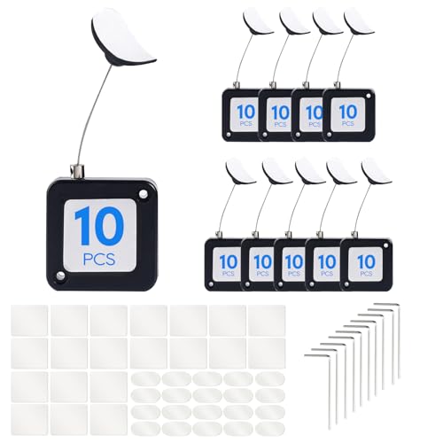 Image of Retractable Remote Control Tether Lock: 6.5 ft Upgraded Pulling Force Security Lanyard Lock with Adjustable Cable Leash Length Clasp for TV Remote Control, Gaming Controller, Tablets Showroom (10 PCS)