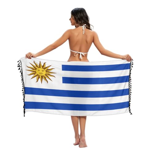 Cubierta de traje de baño de Uruguay con parte inferior de bikini ajustable para playa 4