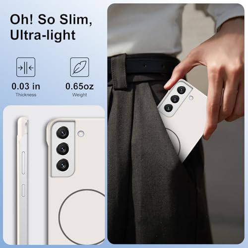 Coque Samsung S22 Plus magnétique blanche pour chargeur à induction