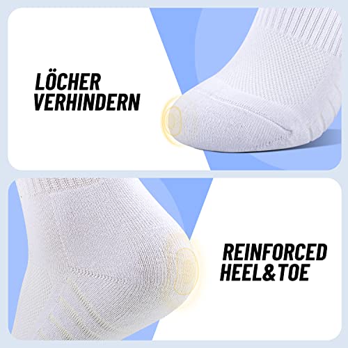 TUUHAW 6/12 Paia Calzini Uomo e Donna Sportivi Lunghe Cotone Sport Calzettoni con Buona Elasticità Alti Socks Calze Traspiranti