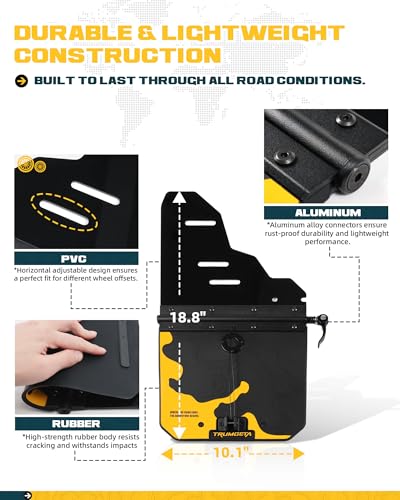 Image of Trumgeta 10 inchx19 inch Mud Flaps Guards Fit for 2019-2026 Ram 1500 w /Fender Flares Front and Rear Rubber Splash Guards Off-Road Accessories for Pickup Trucks