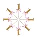 Produktbild rosenice Cake Topper Glizer golden Kuchendeckel für 1 Jahr Geburtstag Jubiläum Torten Dekor 20pcs