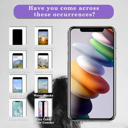 Risidamoy for iPhone 11 OEM Main Rear Back Camera Replacement Part 12MP HD Video HDR Photo Lens Module 4K 1080p HD 60 fps Video with Flex Cable Digital Zoom Image Fix Repair Kit A2111 A2223 A2221