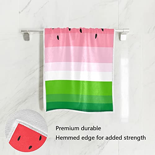 Qugrl Cute Cartoon Watermelon Bath Hand Towels Summer Funny Kitchen Dish Towel, Soft Quality Premium Fingertip Guest Towel For Bathroom Hotel Decor Spa Gym Sport 16X30 In #TOP2