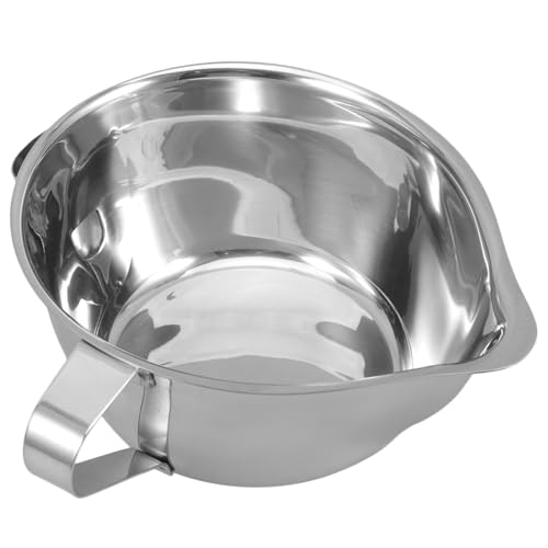 Mobestech Ciotola Filtro Olio Grasso in Acciaio Separatore Olio Grasso Zuppa Utensile Da Cucina Tazza Filtro Con Manico Per Cucina