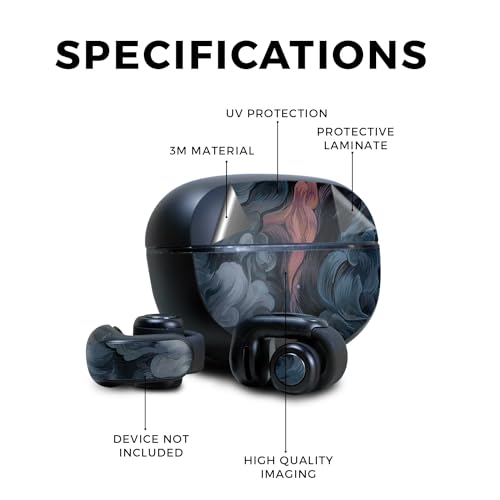 Image of Skin Compatible with Bose Ultra Open Earbuds - Storm Cloud - Premium 3M Vinyl Protective Wrap Decal Cover - Easy to Apply | Crafted in The USA by MightySkins