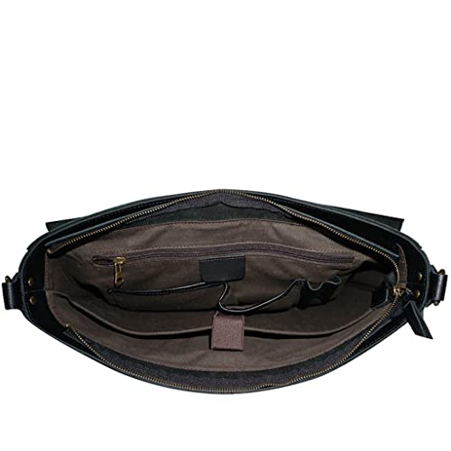 HBJWOV Handbag Leather Vintage Handmade Large Capacity Shoulder Crossbody Bag Oiled Leather Briefcase4