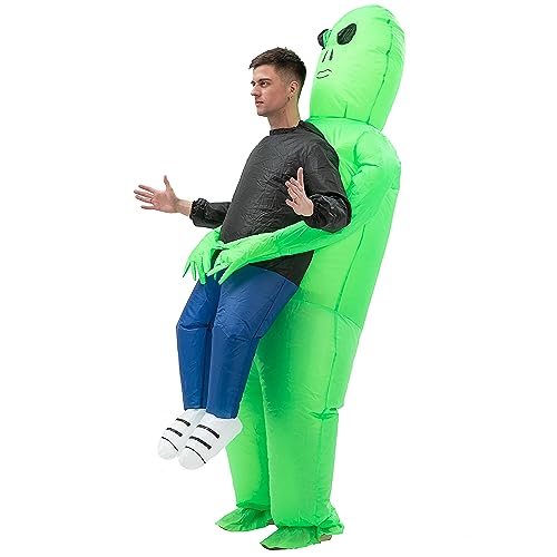 DEESTE Disfraz de Alien Inflable, Disfraces Inflables de Halloween, Disfraz Pareja, para Adultos y Niños, para Mujer, Hombre, Cosplay, Vestido de fiesta de...