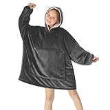 yescool Wearable Blanket Sweatshirt Kids, Oversized Blanket Hoodie with Sherpa for Kids, Youth, Boys