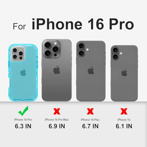 Follaroma for iPhone 16 Pro Case, Shockproof, Crystal Blue by Follaroma - Used condition - Image 2