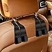 Lnsdkaa 4 Pack Headrest Hooks for Car, Leather Car Seat Back Storage Hooks, Car Purse Holder for Purses and Handbags