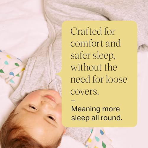 Tommee Tippee Baby Sleep Bag, 6-18m, 1.0 Tog for 20-24°C, Sky Grey Marl, Hip-Healthy Design, Soft Cotton-Rich Fabric, Open Arm Sleeping Bag, Bottom to Top Zip - Image 5