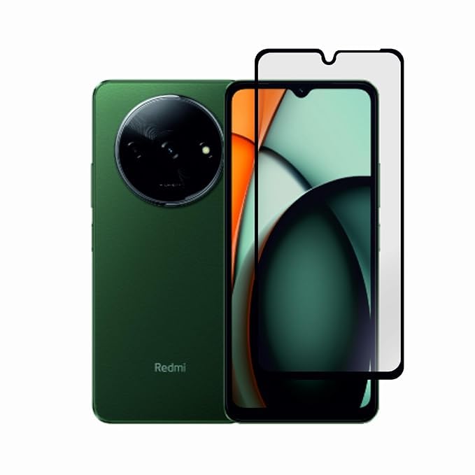 Image of Tempered Glass Screen Protector Compatible For MI Redmi A3 2024 with Edge to Edge Coverage and with Easy Installation Kit