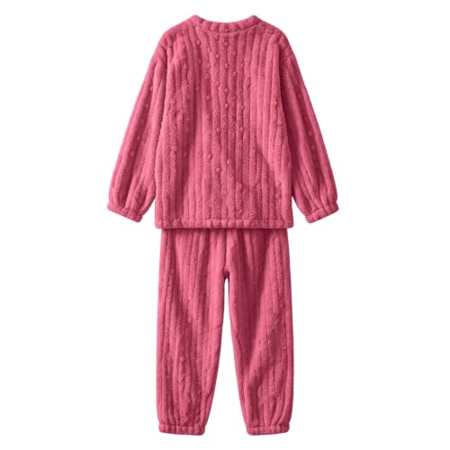 Pijama Termica Mujer Flannel Pajamas for Women Set Winter Fleece Fluffy 2 Piece Lounge Pjs Sets Sleepwear Women's Flannel Pajamas Capsule Wardrobe 2026 Sets Pijamadas para Mujer Hot Pink Free Size - image 6