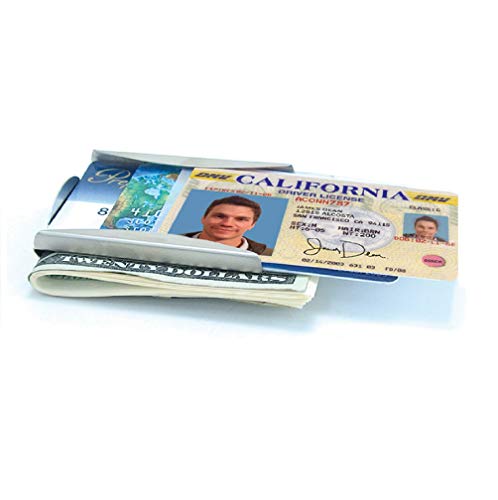 Storus Smart Money Clip + Credit Card Holder Pocket Wallet, Slim Minimalist Double-sided Metal Wallet for Men, Father's, Gift - Polished Stainless Steel3