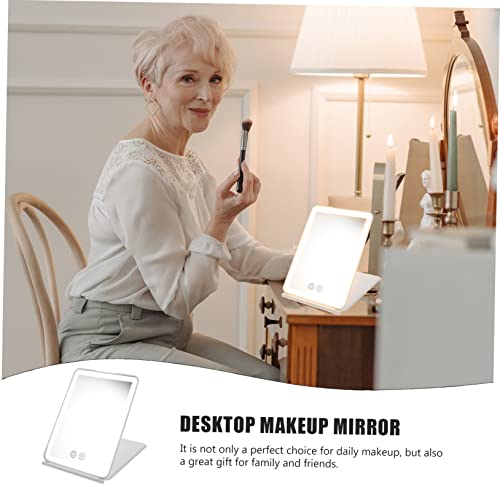 Espejo de Maquillaje LED Recargable USB Plegable Happyyami miniatura 7