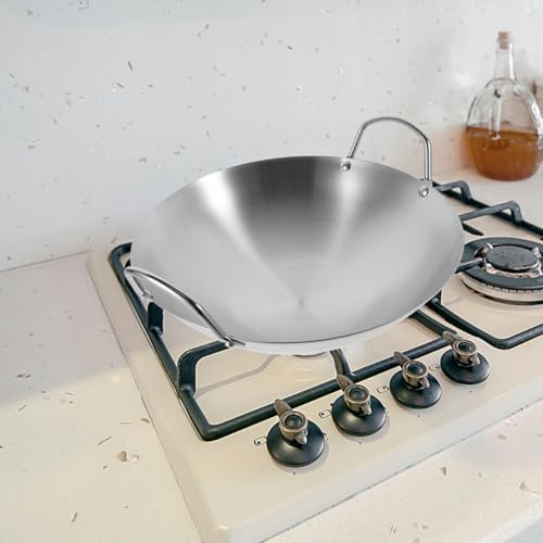 Wok de acero inoxidable PRETYZOOM 32 cm miniatura 6