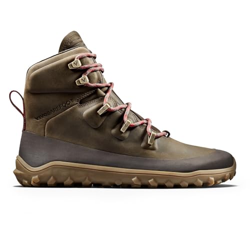 Vivobarefoot Tracker Leather at Mens Barefoot Hiking Boots | Waterproof, Lightweight & Puncture Resistant | All Weather & Terrains | Wide Fit Grounding Shoes