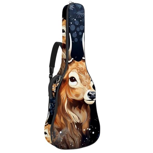 Sac de guitare acoustique 41 pouces avec protection premium motif cerf