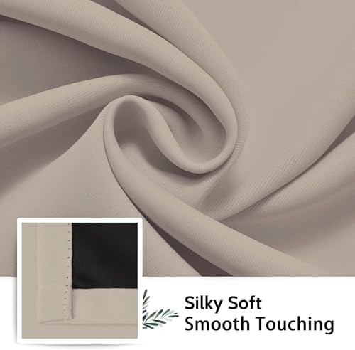 Image of Galaxy Home Decor Premium True Blackout Curtains for Window 4 Feet Long 100% Light Block | Thermal & Noise Insulation | Black Back Coating | Pack of 1 | Mocha