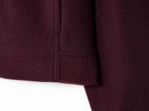 Fnfmrfmr Women's Burgundy Stand-Up Collar Zipper Jacket: Cozy, Casual Style for Every Occasion - Image 5