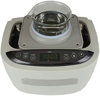 iSonic Ultrasonic Cleaner P4821, 2.6Qt/2.5 L, 60W ultrasonic Stack transducer, with 1000 ml Single Beaker Holder Set for DIY Liposomal Vitamin C, 110V for North America, Beige (P4821+BHK03A)