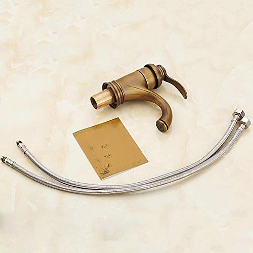 Robinet évier cristal doré mitigeur monotrou eau chaude froide vasque