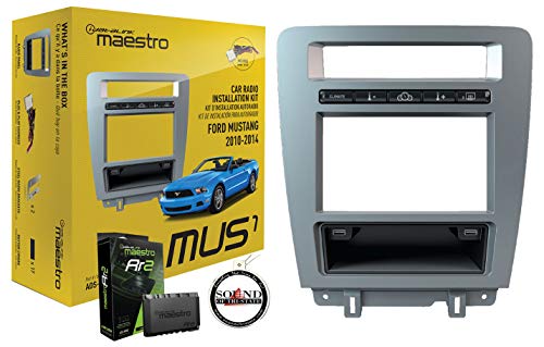 ADS Maestro KIT-MUS1 Dash Kit and T Harness Compatible with Select 2010-14 Ford Mustang + ADS-MRR2 Interface Module with Sound of Tri-State Car Freshener Bundle