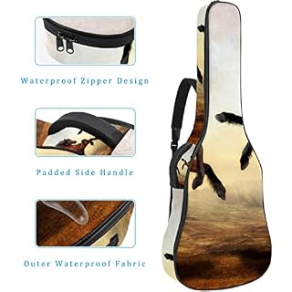 Hondank Housse imperméable pour guitare acoustique avec double bandoulière et poche Motif tournesol d’été, Multicolore… - Les Beatles, Paul McCartney, John Lennon, RIngo Starr, George Harrison Hondank Housse imperméable pour guitare acoustique avec double bandoulière et poche Motif tournesol d'été, Multicolore… – Image 4