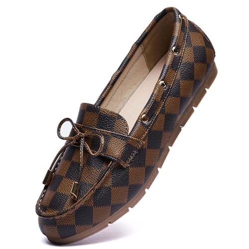 Image of Loafers for Women Comfortable Slip On Flats with Memory Foam Insole for Daily Wearing