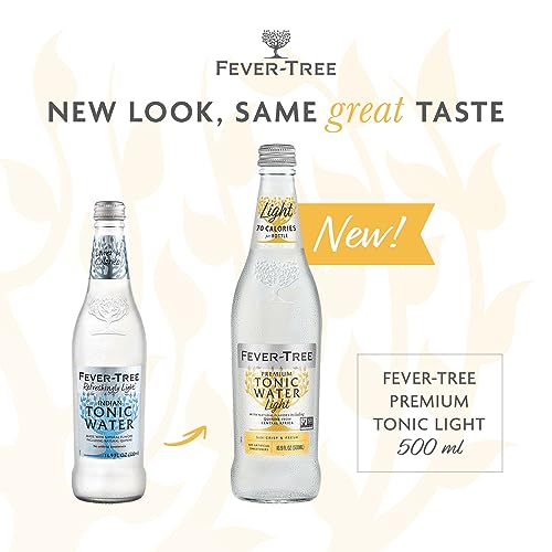 Fever-Tree Refreshingly Tonic Water, Light, 135.2 Fl Oz (Pack of 8)