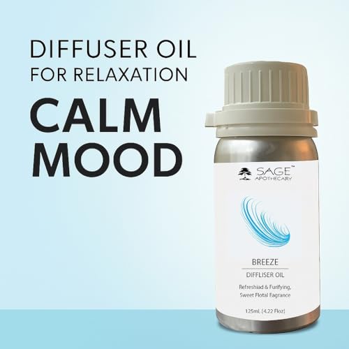 Image of Sage Apothecary Diffuser Oil for Relaxation, Calm Mood, 125 ml (125 ml, Breeze)