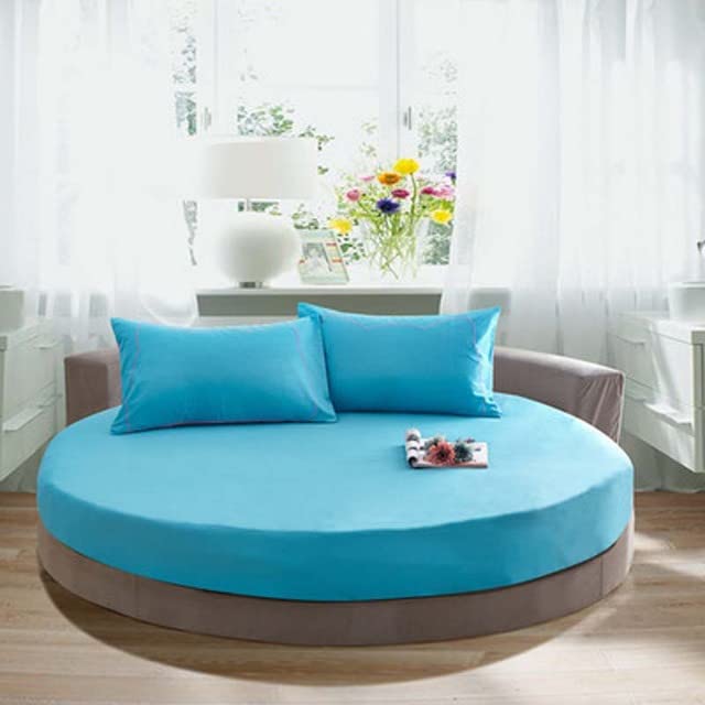 Drap housse extensible rond de qualité hôtelière avec sa parure de lit 3 pièces