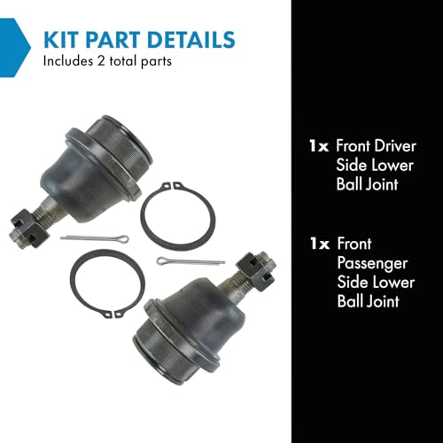 TRQ Front Lower Driver and Passenger Side Ball Joint Set Compatible with 2005-2023 Toyota Tacoma by TRQ - Image 2