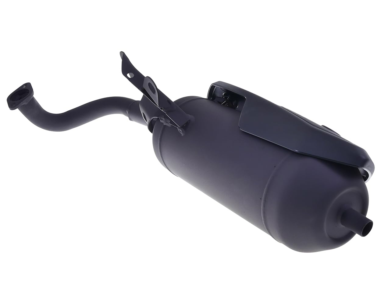 Auspuff TECNIGAS Silent Pro Black kompatibel mit CPI Aragon GP 50 Typ JR45 | Komplette Auspuffanlage, Motortyp China 1E40QMB; kompatibel mit KEEWAY ARN 50 E2, Easy 50 E2; nur mit hinterer Trommelbremse