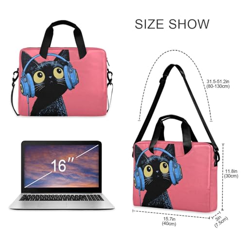 Bolsa para portátil con estampado gato musical miniatura 5