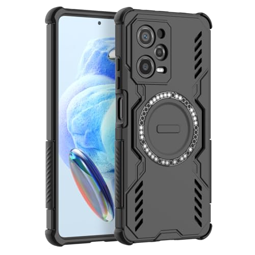 LVVFEI Hülle für Xiaomi Redmi Note 12 Pro 5G/Poco X5 Pro 5G Schwarz