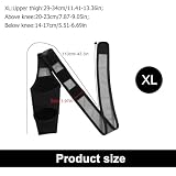 HSUYUN XL Leckschutz Hund Hinterbein, Verstellbar Leckschutz Hinterbein Hund, Schwarz Hunde Kniebandage Hinterbein, für Unterstützung und Schutz der Vorder- und Hinterbeine von Hunden