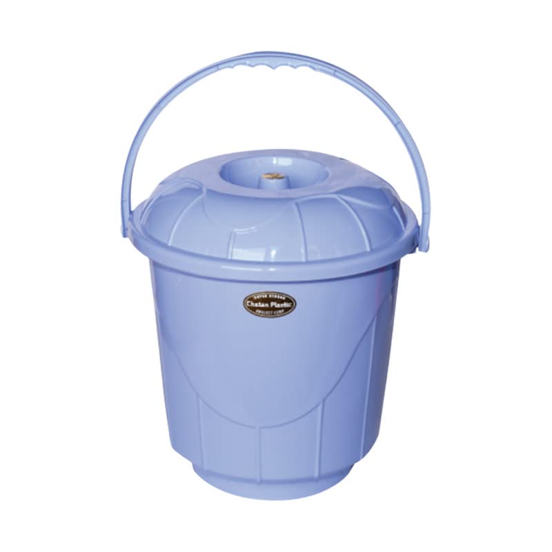 Chetan Virgin Plastic Unbreakable, Durable & Lightweight Strong Bucket with Lid and Handle for Storage, Bathroom Use - 9 Liters, Pack of 1, (Multicolor) (B0BJKJHH18) Amazon Price History, Amazon Price Tracker