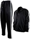 ChoiceApparel Mens Active Tracksuit with Zippered Back Pocket (3X-Large, 213-Black)