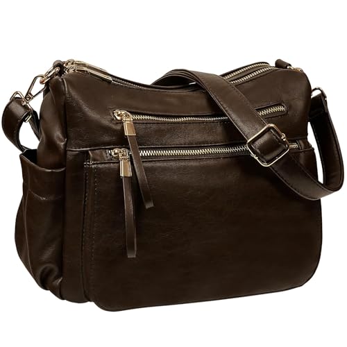 KOGTLA Women's Crossbody Shoulder Bag Roomy Multi Pockets Purse Handbag Travel Satchel Hobo Messenger Bag