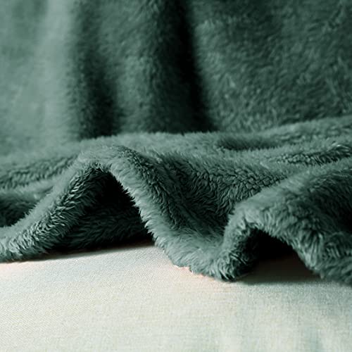 Whale Flotilla Plush Faux Fur Throw Blanket For All Seasons, Super Soft Breathable Fluffy Fleece Blanket For Couch/Sofa/Camping/Travel, Extra Large And Lightweight, 50X70 Inch, Grey Green #TOP6