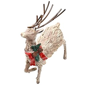Topadorn resin holiday deer tabletop holiday figurine christmas decorative2 pack  urban country home decor