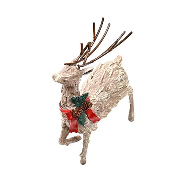 Topadorn resin holiday deer tabletop holiday figurine christmas decorative2 pack  urban country home decor