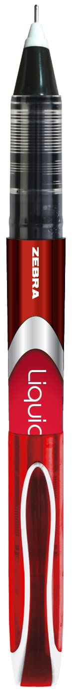 Zebra Flüssig-Tintenroller, Nadelspitze 0,5 mm, rote Tinte (1 Stück, insgesamt 12 Stück)